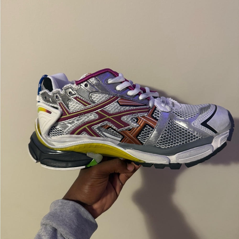 Balenciaga Silver and Purple Sneakers